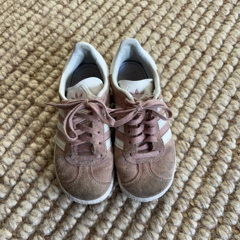 Adidas Kids Suede Pink/White Gazelle Sneakers